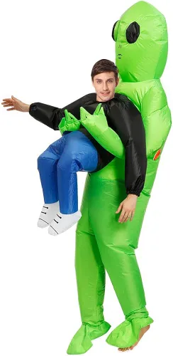 Vista 5 de Decalare Inflatable Alien Costume For Adults and Kids,Alien Funny Blow Up Costumes,Halloween Costumes For MenWomen