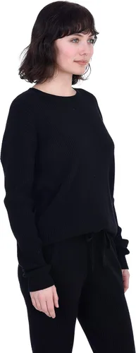 Vista 5 de Cashmeren Conjunto de ropa de descanso acanalada para mujer, suéter y pantalones deportivos de manga larga de cachemira 100% pura