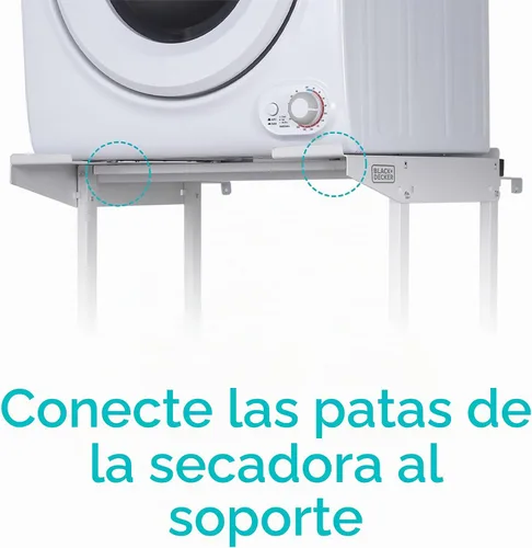 Vista 5 de BLACK+DECKER - Soporte apilable para lavadora y secadora, BWDS, color blanco Compatible with Black and Decker Portable Washers and Dryers, Heavy