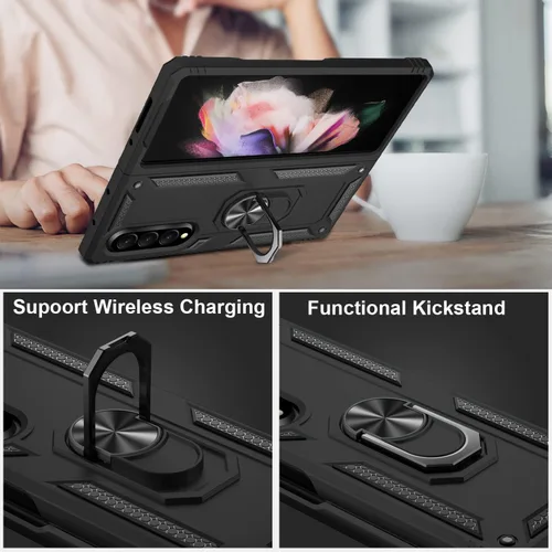 Vista 5 de IKAZZ Funda protectora a prueba de golpes para Galaxy Z Fold 3, grado