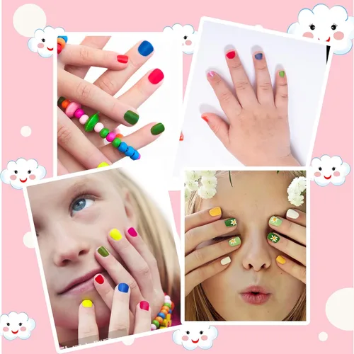 Vista 3 de M&U MAKE YOU UP MU - Juego de 7 esmaltes de uñas para niñas, no tóxicos, a base de agua, de secado rápido