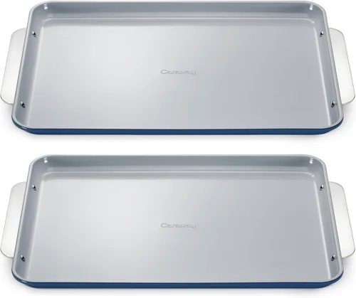 Vista 56 de Caraway Bandeja pequeña de cerámica antiadherente para hornear (9 x 13 pulgadas), no tóxica, sin PTFE ni PFOA, apta para horno, núcleo de acero Negro