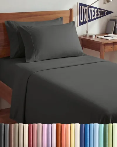 Vista 105 de Juego de sábanas Twin de 4 piezas - Cómodo, transpirable y refrescante - Juego de ropa de cama de lujo de hotel ultrasuave con bolsillos profundos