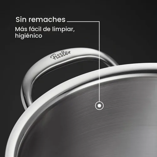 Vista 2 de Fissler M5 Pro-Ply - Cacerola de acero inoxidable de 5 capas, 1.5 cuartos de galón