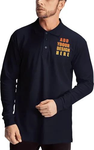 Vista 5 de Custom Polo Shirt for Men Customized Golf Shirts Design Your Own Personalized Tee Upf50+ Print Embroidered Text Photo Logo