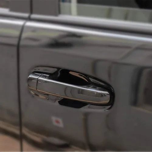 Vista 4 de Para 4runner Cubierta de manija de puerta para Toyota 4runner Pro 4WD N280 SUV 2017-2020 (sin agujeros de llave inteligentes, negro)
