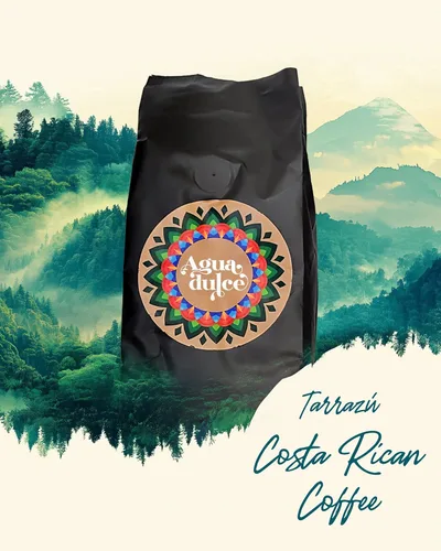 Vista 5 de Agua Dulce Café molido 100% arábica de origen único, especialidad gourmet de comercio justo de Costa Rica, proceso de miel, 12 onzas, paquete de 1