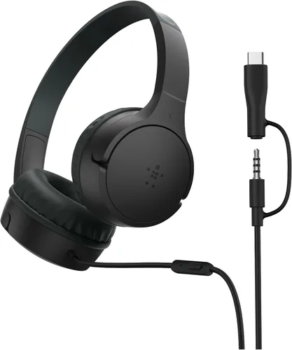 Vista 13 de Belkin SoundForm Mini - Auriculares inalámbricos Bluetooth para niños, batería de 30 horas, límite de volumen seguro de 85 dB, micrófono integrado