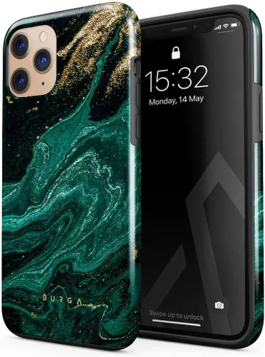 Vista 11 de BURGA - Funda compatible con iPhone 11 PRO, carcasa rígida híbrida de 2 capas + Funda protectora de silicona, Fatal Contradiction