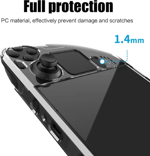 Vista 2 de Funda protectora de Steam Deck funda rígida transparente para vapor funda protectora con diseño dividido compatible con la plataforma de vapor