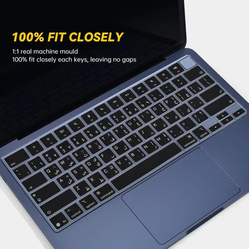 Vista 3 de Funda de teclado de silicona árabe compatible con Apple MacBook Neo 13 A3404 de 13 pulgadas con chip A18 Pro, MacBook Neo de 13 pulgadas, protector