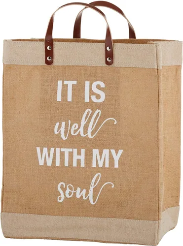 Vista 13 de Creative Brands Faithworks - Bolsa de mano inspiradora para el mercado de yute