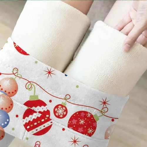 Vista 4 de Pantalones navideños talle Alto Mujer mallas gruesas Lana Pantalones Largos Cálidos Pantalones Chándal de Cintura