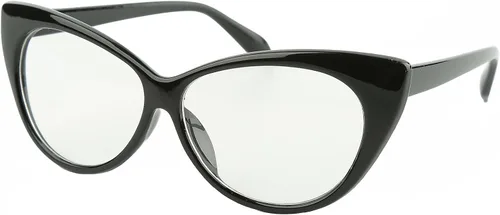 Vista 2 de BEISON Marco de lentes ópticos estilo ojo de gato vintage, lentes transparentes, Multi