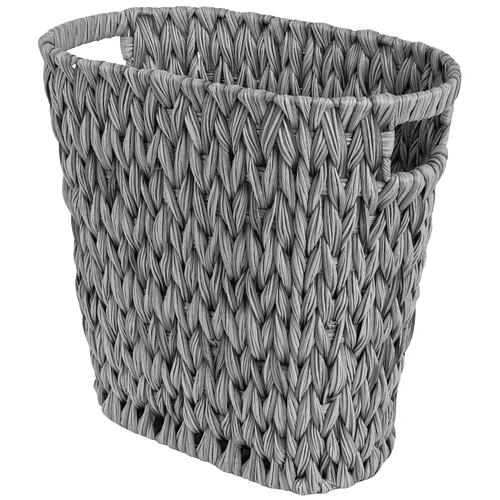 Vista 11 de GRANNY SAYS Cesta de basura de mimbre, papelera impermeable para baño, cestas de basura decorativas boho con asas, papelera para dormitorio