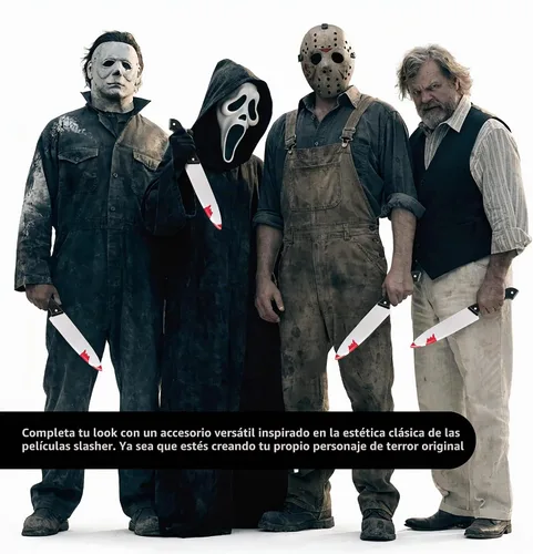 Vista 8 de Kangaroo 2 piezas de cuchillo falso de plástico clásico para Halloween Plateado - Paquete de 2