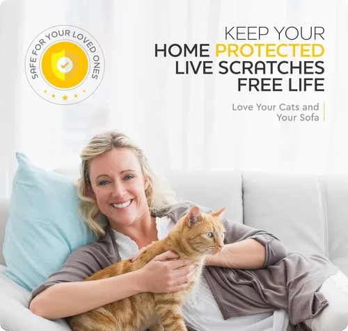 Vista 7 de Paquete de 20 protectores de muebles antiarañazos para gatos, protector de sofá para gatos, cinta disuasoria de entrenamiento para arañazos de sofá
