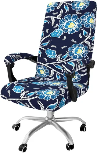 Vista 15 de Smiry fundas elásticas estampadas para silla de oficina de computadora, fundas universales para sillas giratorias de escritorio, extraíbles
