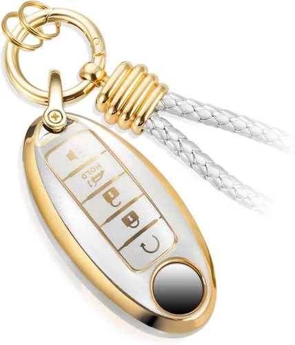 Vista 26 de Funda para Llavero Mercedes con Llavero de Cuerda Trenzada de Metal, Funda de Llave Suave Mejorada para Carcasa de Llavero Remoto Inteligente Sin