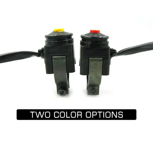 Vista 4 de Manillar Motor Kill Switch Universal Motocicleta ATV UTV, Botón Rojo
