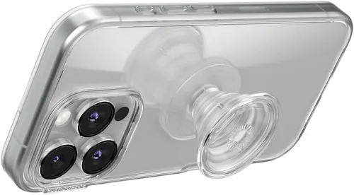 Vista 4 de Agarre para teléfono PopSockets con soporte expansible, agarre adhesivo - Transparente
