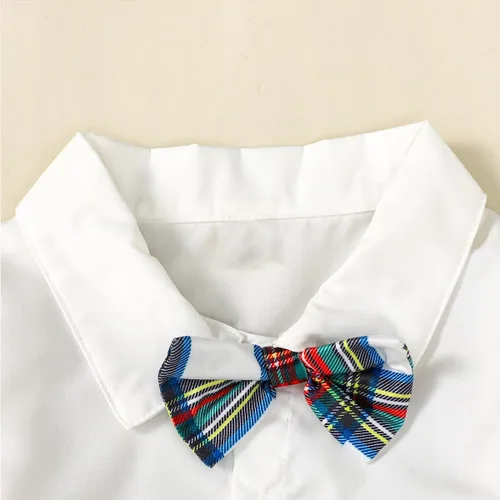 Vista 4 de Traje de Navidad para bebé niño, ropa de Navidad para recién nacido, body a