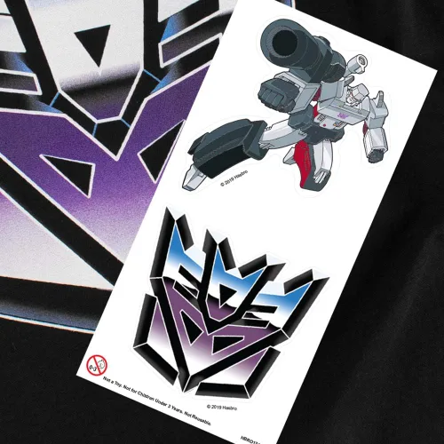 Vista 6 de Popfunk Classic Transformers Decepticon Airbrush Logo Sudadera con capucha y calcomanías