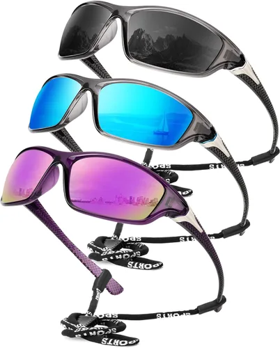 Vista 31 de KALIYADI 4 Pack Polarized Sunglasses-Men Sports Sun-glasses: Mens Sunglasses UV Protection for Fishing Driving Cycling