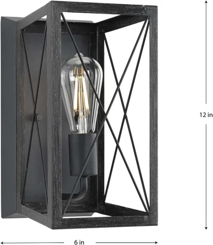 Vista 10 de Progress Lighting Briarwood - Aplique de pared, roble negro