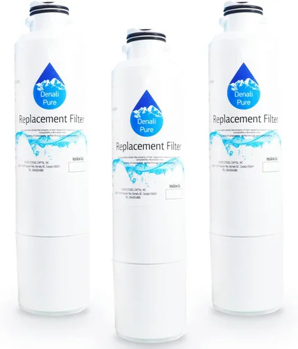 Vista 2 de Paquete de 3 filtros de agua de repuesto para refrigerador Samsung RF260BEAEBC, compatible con Samsung DA29-00020B, DA29-00020A, cartucho de filtro