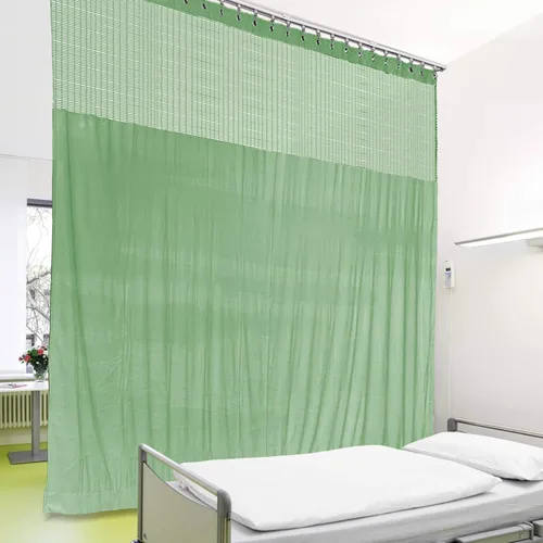 Vista 10 de cololeaf Cortina divisora de habitación de 5 pies de ancho x 7 pies de alto con ojales de níquel para hospital, clínica médica, spa, laboratorio