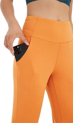 Vista 5 de Pantalones deportivos de cintura alta con bolsillos para mujer, pantalones deportivos cónicos para correr, yoga, entrenamiento, atléticos