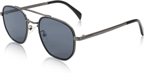 Vista 21 de FEISEDY Gafas de sol Aviador Hombres Mujeres 70s Gafas de sol Cuadrado Marco UV400 Protección B2953