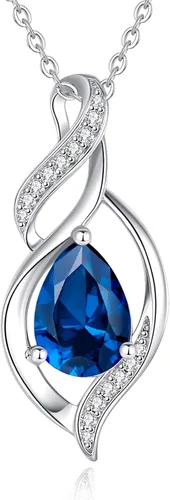 Vista 26 de FANCIME Collar de piedra natal para mujer, regalo de cumpleaños para ella 10 - Ópalo