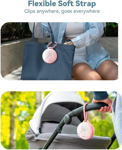 Vista 7 de Máquina de sonido para bebés y niños - Chupete de sueño para bebés Máquina portátil de ruido blanco con luz nocturna para guardería 16 sonidos