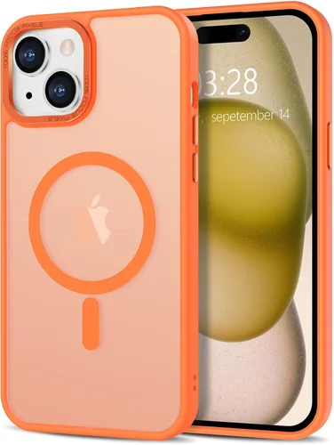 Vista 175 de Anuck - Funda magnética para iPhone 11 compatible con MagSafe, carcasa trasera mate translúcida dura, borde de TPU, delgada, resistente a impactos