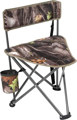 Vista 10 de REDCAMP Paquete de 2 Sillas de Camping con Trípode Plegables Ligeras, Asiento de Taburete Trípode Portátil de 3 Patas con Respaldo, Silla de Golf