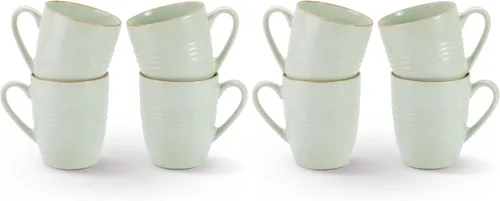 Vista 18 de Juego de Tazas de Café Famiware, Juego de 4 Tazas de 13 oz, Tazas de Gres para Café con Leche, Té Caliente, Mocha, Cacao, Capuchino, Aptas