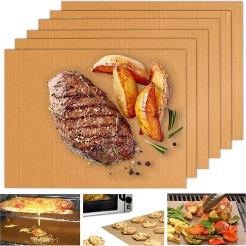Vista 16 de UBeesize Rollo de Alfombrillas para Parrilla de 13 x 90 Pulgadas para Parrilla al Aire Libre - Tapete de Parrilla BBQ Antiadherente de Servicio
