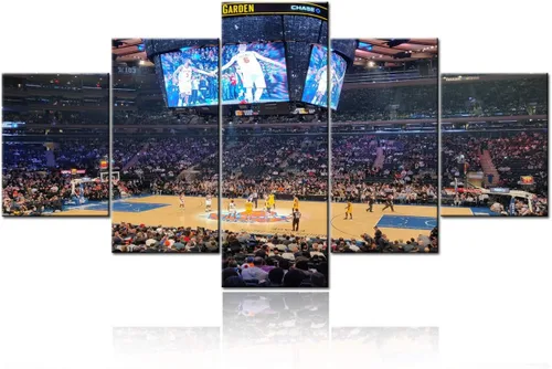 Vista 28 de Decoración de sala deportiva Memphis Grizzlies Imágenes para sala de estar, el foro FedEx en Memphis, pinturas de Tennessee, 5 piezas, lienzo, arte