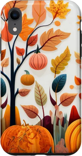 Vista 25 de Fall Leaves Autumn Pumpkin Theme Autumn Color Yellow Case for iPhone 17