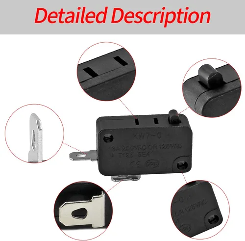 Vista 3 de 6 piezas de repuesto para interruptor de puerta de horno microondas W10269458 W10727360 W10269460 SZM-V16-FC-61 SZM-V16-FC-62 SZM-V16-FC-63