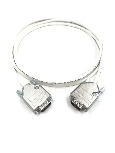 Vista 2 de Custom Cable Connection Cable Serial RS232 Plenum RS232 de 100 pies DB9 macho a macho - 22 AWG con chaqueta blanca Plenum - Fabricado en los Estados
