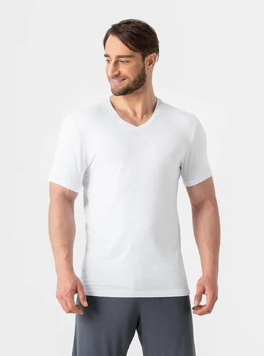 Vista 5 de DAVID ARCHY Camisetas suaves y cómodas de rayón de bambú para hombre, camisetas de manga corta, paquete de 3