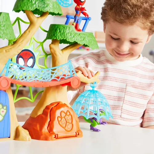 Vista 7 de Spidey and HIS Amazing Friends Marvel Dino-Webs Treehouse Super Hero Playset