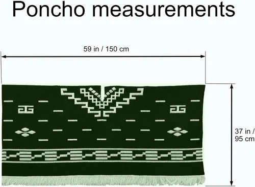 Vista 3 de DAVLINA, Clint Eastwood - Poncho de lana de alpaca estilo occidental, único y hecho a mano en Ecuador. Poncho de lana grueso, cálido y suave