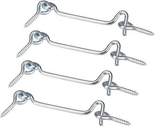 Vista 10 de uxcell Gancho giratorio de puerta de puerta de 1.7 pulgadas, para puerta de ventana de madera con tornillos de montaje, 4