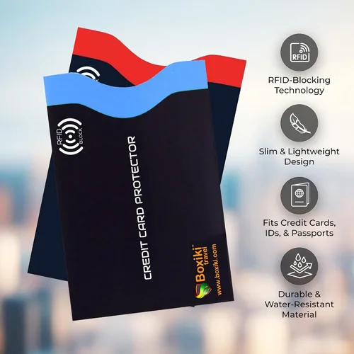 Vista 10 de Fundas de bloqueo RFID para pasaporte y tarjetas de crédito, Blanco, Blanco - 15 piezas