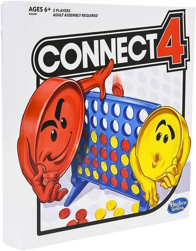 Vista 3 de Connect 4 Hasbro Gaming Classic Grid, juego 4 en fila, juegos de mesa de estrategia para niños, 2 jugadores para familia y niños, regalos de Pascua
