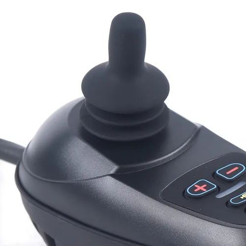 Vista 7 de YIYIBYUS Wheelchair LED Command Joystick, DC 24V Waterproof Electric Power Wheelchair Controller Part LED 6 Keys Joystick for Folding Electric